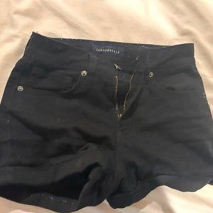 AERO Jean SHorts Black